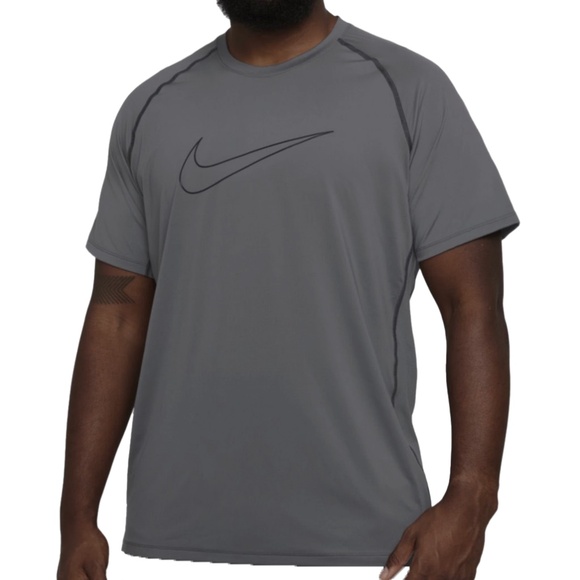 Men's Nike Pro Dri-FIT Slim Fit Tee Men's Training Size XL Charcoal Grey NEW - Picture 2 of 14